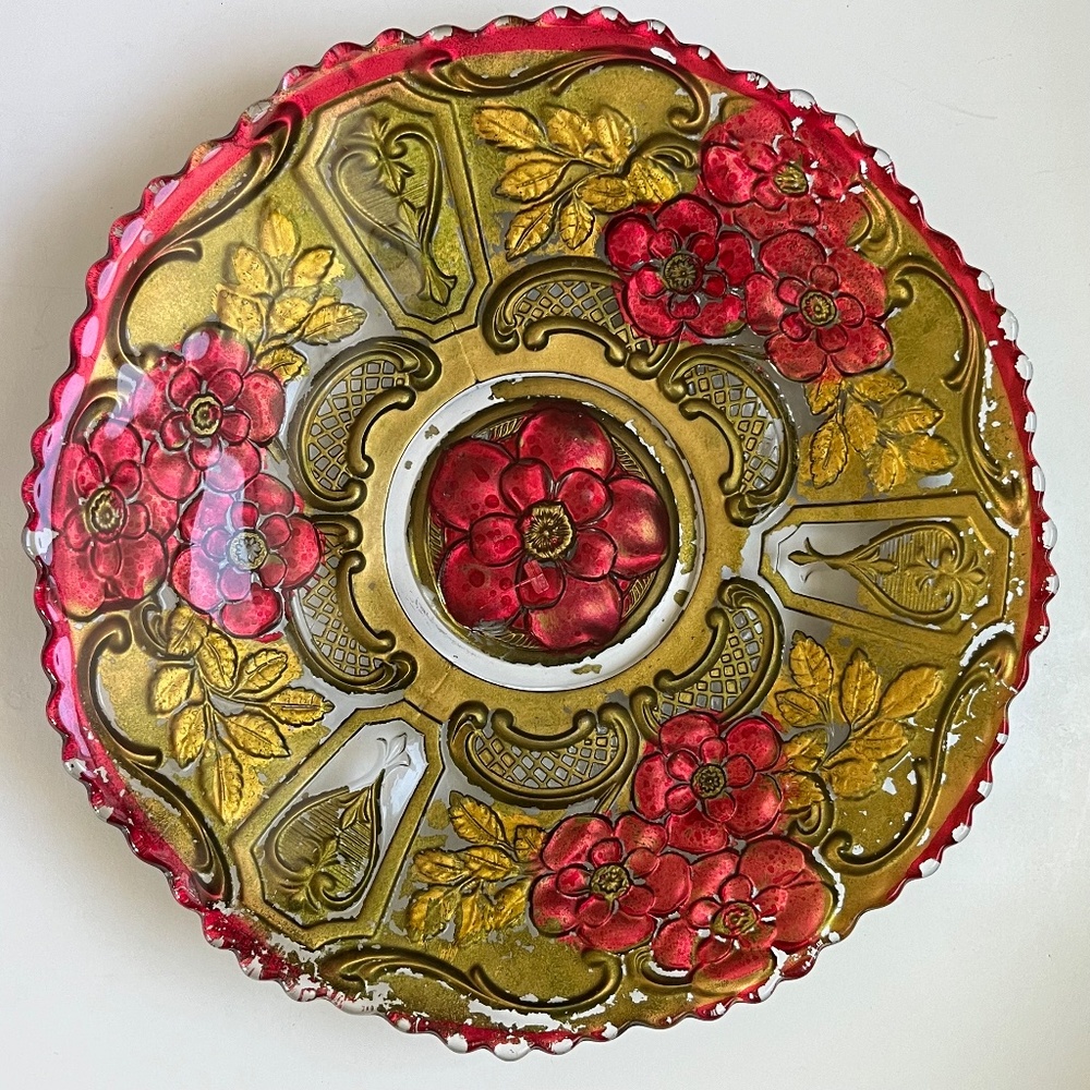 VTG GOOFUS GLASS A Large Plate 10-1/2"